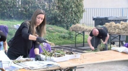 Els Grillats porten el Carnaval a taula amb una calçotada popular