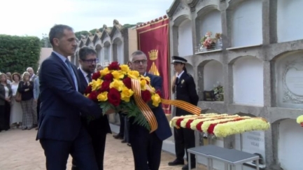 Un any més Sant Feliu honora la memòria de Josep Irla el matí de l'11 de setembre