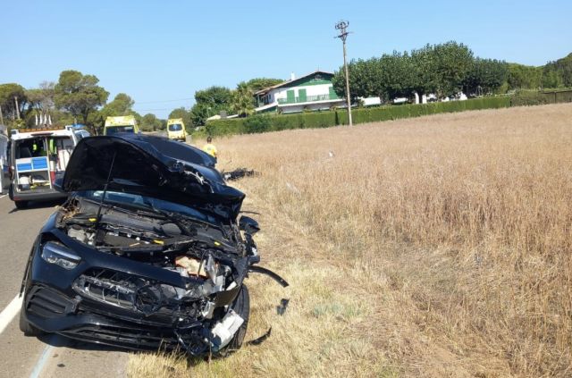 Mor un jove motorista de Palafrugell en un xoc frontal a Forallac